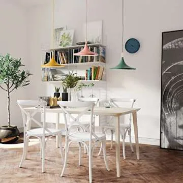 KCO Lighting Nordic Modern Macaron Pendant Light 3-Pack Farmhouse Barn Pendant Light Colorful Pendant Lighting Kitchen Island Lights Ceiling Hanging Over Island (Big)