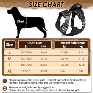 SlowTon No Pull Dog Harness - Heavy Duty, Adjustable & Comfortable for All Dogs
