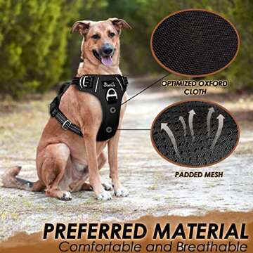 SlowTon No Pull Dog Harness - Adjustable & Safe for Dogs