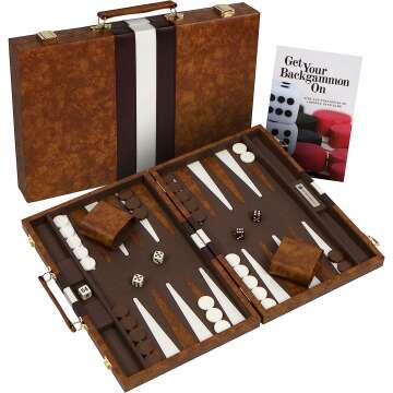Backgammon Set - Classic Board Game for 2 Players