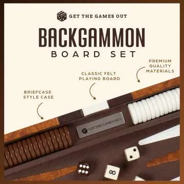 Backgammon Set - Classic Board Game for 2 Players