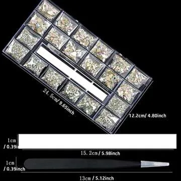 4880 Pcs AB Crystal Nail Rhinestones Set for Artistic Creations