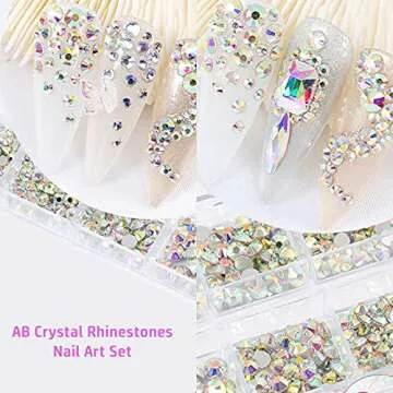4880 Pcs AB Crystal Nail Rhinestones Set for Artistic Creations