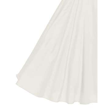 GownTown Womens 1950s Vintage Retro Party Swing Dress Rockabillty Stretchy Dress Ivory