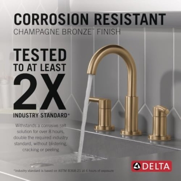 Delta Nicoli Widespread Bathroom Faucet - Gold Finish