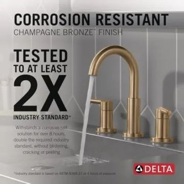 Delta Nicoli Widespread Bathroom Faucet - Gold Finish
