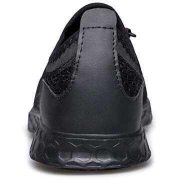 DOUSSPRT Men's Water Shoes Quick Drying Sports Aqua Shoes AllBlack Size 9.5