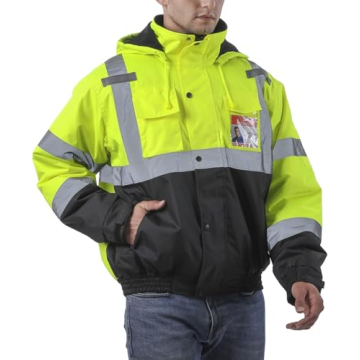 Warm High Visibility Bomber Jacket for Men | Durable and Stylish Gear