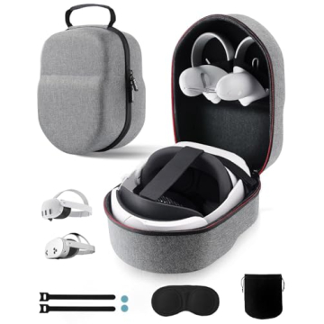VORI Case for Meta Quest 3/Quest 3S/Oculus Quest 2 Accessories/Vision Pro/Pico 4, Fit Elite Strap/Ki...