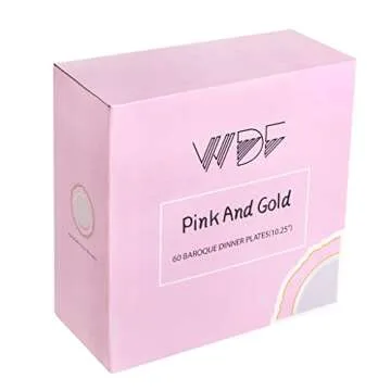 WDF Pink Disposable Plates - 60pcs for Elegant Events