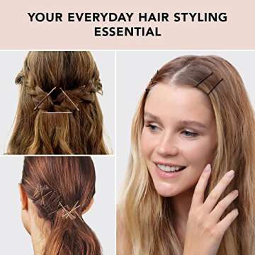 Kitsch Mini Bobby Pins - Small Hairpins for Girls | Ideal for Thin Hair, Stylish Accessories | Secure Bobby Pins for Thick Hair | Set of 45, Blonde