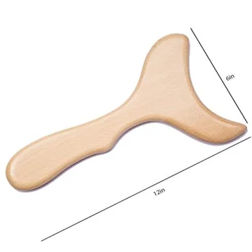 Allshow Wooden Gua Sha Lymphatic Drainage Tool 12x6