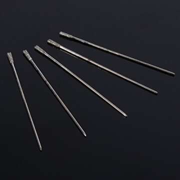 Headerbs Diamond Drill Bits, 20PCS Lapidary Diamond Hole Saw Core Drill Bit Masonry Tool for Glass Stone Jewelry Agate, 1mm/0.04in