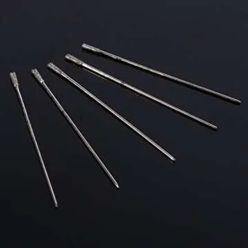 Headerbs Diamond Drill Bits, 20PCS Lapidary Diamond Hole Saw Core Drill Bit Masonry Tool for Glass Stone Jewelry Agate, 1mm/0.04in