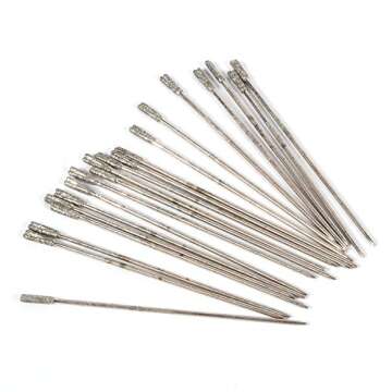 Headerbs Diamond Drill Bits, 20PCS Lapidary Diamond Hole Saw Core Drill Bit Masonry Tool for Glass Stone Jewelry Agate, 1mm/0.04in
