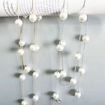 Pearl Waist Chain Belly Chain Belt Body Chain Accessories for Women Fashion Colorfast Pearl Body Chain Jewelry Women's Metal Chain Flower Pearl Belts Silver (silver)