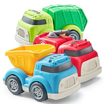 JOYIN 3 Pack 6.7" Big Trucks for Toddlers Includes Garbage, Dump and Fire Truck, Car Toys Gift for K...