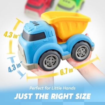 JOYIN 3 Pack Big Trucks for Toddlers - Eco Friendly Play
