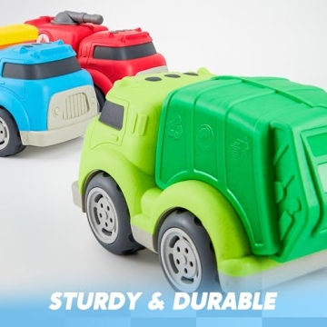 JOYIN 3 Pack Big Trucks for Toddlers - Eco Friendly Play