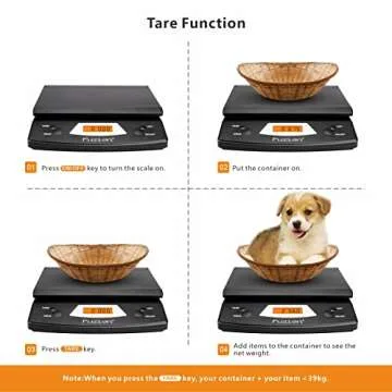 Fuzion Digital Shipping Postal Scale, 86 lb/0.1 oz Package Scale with Hold and Tare Function, Postage Scale for Packages Mailing Small Business, Post Office, AC Adapter Included