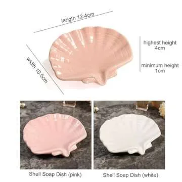 Elegant Self-Draining Ceramic Soap Dish for Home