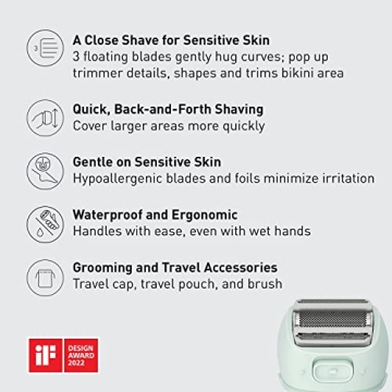 Panasonic ES-WL60-G Women's Electric Razor Mint Cordless Shaver