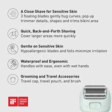 Panasonic ES-WL60-G Women's Electric Razor Mint Cordless Shaver