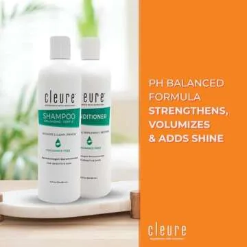Cleure Hypoallergenic Volumizing Shampoo for Sensitive Skin - Fragrance Free, SLS Free & Paraben Fre...