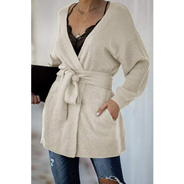 Auburet Women's Cozy Ivory Cardigan for Fall Fashion