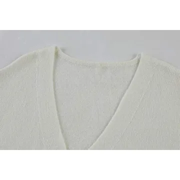 Auburet Women's Cozy Ivory Cardigan for Fall Fashion