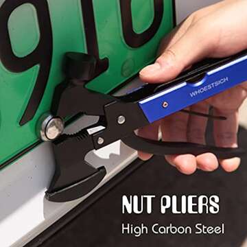 WHOESTSICH Multi tool Camping Accessories, 16 In 1 Survival Tactical Tools Outdoor Hiking Fishing Essentials Multi-function Camping Gear with Knife Axe Hammer, Gifts for Men Him Dad Husband (blue)