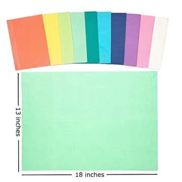 Bow Bibs Rainbow Dental Bibs – 400 Pack of 3-Ply Bibs