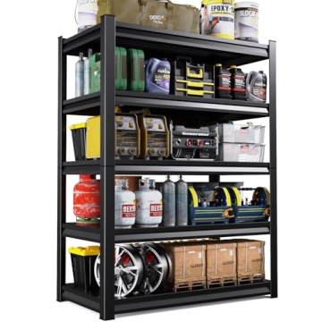 72''H*35.4''W Garage Shelving 2500LBS Heavy Duty Shelving 5 Tier Garag Storage Shelves Metal Shelvin...