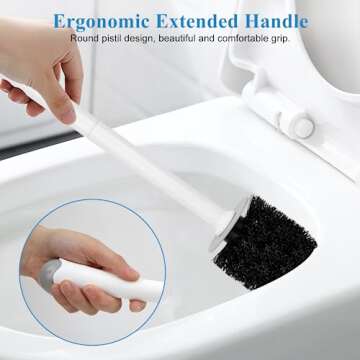 Stylish Toilet Brush and Holder Set for Modern Bathrooms