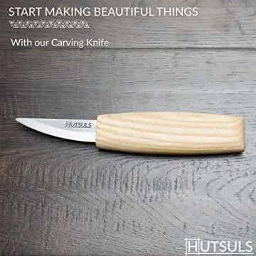 Hutsuls Wood Whittling Knife for Beginners - Razor Sharp Wood Carving Knife in a Beautifully Designed Gift Box, Sloyd Woodworking Knife for Men, Women, Adults and Kids (6.5 inch)