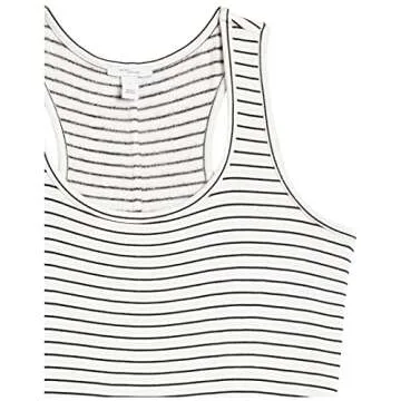 Amazon Essentials Women's Supersoft Terry Racerback Maxi Dress (Previously Daily Ritual), Black White Thin Stripe, Medium