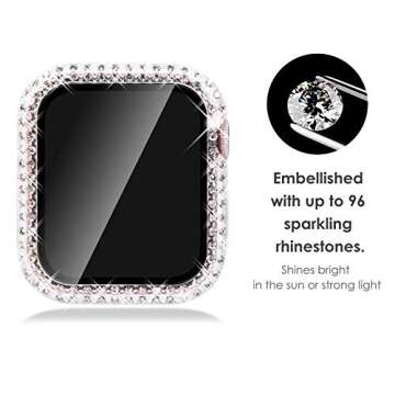 KADES Compatible for Bling Apple Watch Protective Case with Built-in Screen Protector for Apple Watc...