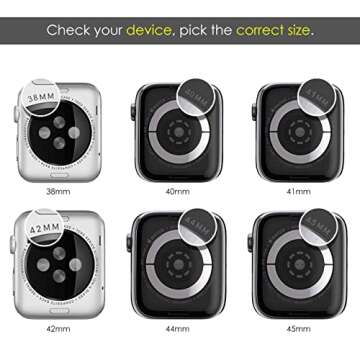 KADES Compatible for Bling Apple Watch Protective Case with Built-in Screen Protector for Apple Watch 44mm iWatch Series SE SE2022 6 5 4 (44mm, Clear)