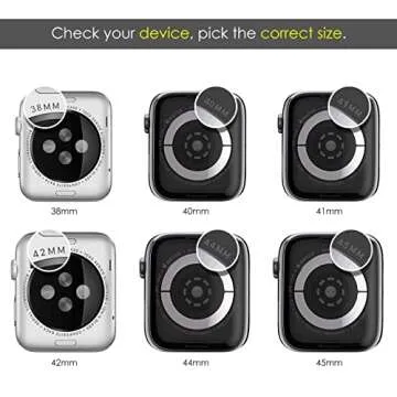 KADES Compatible for Bling Apple Watch Protective Case with Built-in Screen Protector for Apple Watch 44mm iWatch Series SE SE2022 6 5 4 (44mm, Clear)