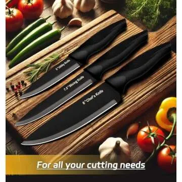 XANAPON Knife Set, 14 Pieces Kitchen Knife Set, High Carbon German Stainless Steel, Dishwasher Safe Cutlery, Black