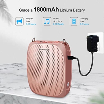 ZOWEETEK 10W Wireless Voice Amplifier Portable PA System