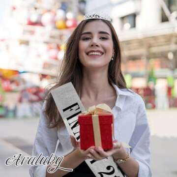 Happy 21st Birthday Crown and Sash Set for Women