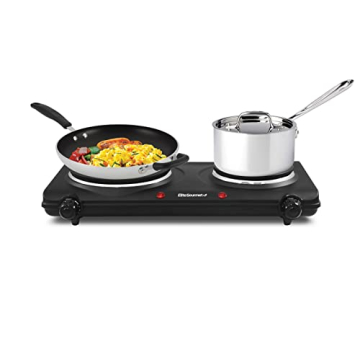 Elite Gourmet Double Cast Iron Burner 1500 Watts Hot Plate
