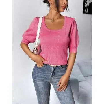 Stylish Women's Puff Sleeve Knit Sweaters for All Occasions