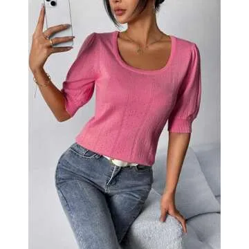 Stylish Women's Puff Sleeve Knit Sweaters for All Occasions