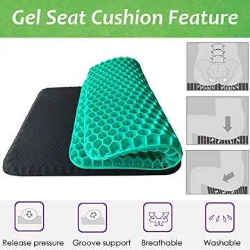 Pressure Relief Gel Seat Cushion for Home Office
