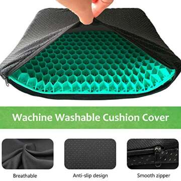 Pressure Relief Gel Seat Cushion for Home Office