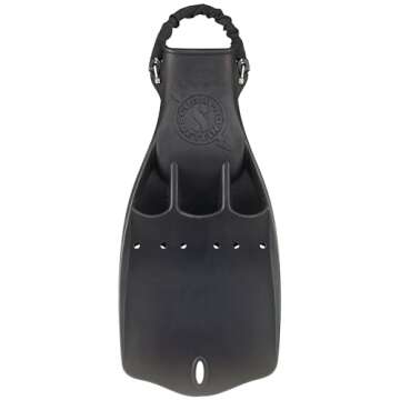SCUBAPRO Jet Diving Fin with Spring Heel Strap (Black, Large)