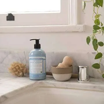Dr. Bronner’s - Organic Sugar Soap (Baby Unscented, 12 Ounce) - Made with Organic Oils, Sugar and Shikakai Powder, 4-in-1 Use: Hands, Body, Face and Hair, Moisturizes and Nourishes, No Added Fragrance