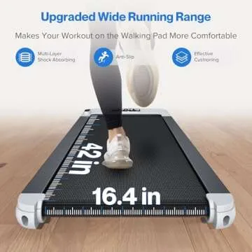 WELLFIT 12% Incline Portable Walking Pad Treadmill,340+ lbs Capacity & 42"*16.4" Running Belt & Voice Controlled,3.0HP Quiet Under Desk Treadmills for Apartment Office Home,No Installation